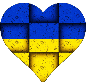 Heart Ukraine Europe Flags 