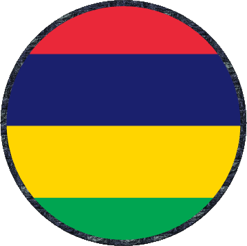 Round Mauritius Africa Flags 