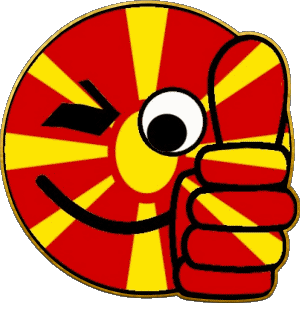 Smiley - OK Macédoine Europe Drapeaux 