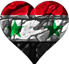 Herz Syrien Asien Fahnen 