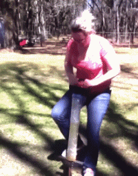 Serie 01 Pogo Stick PEOPLE Humor -  Fun 