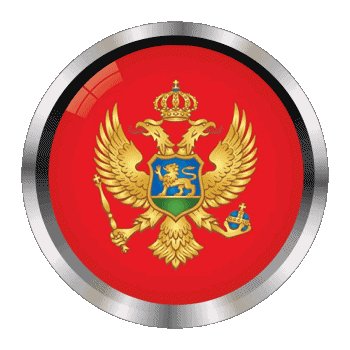 Rond - Anneaux Monténégro Europe Drapeaux 
