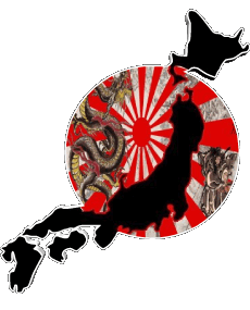 Mapa Japón Asia Banderas 