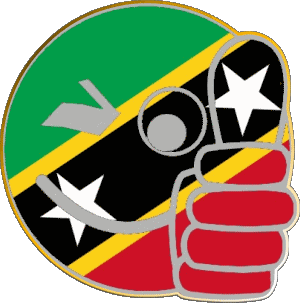 Smiley - OK Saint Kitts and Nevis America Flags 