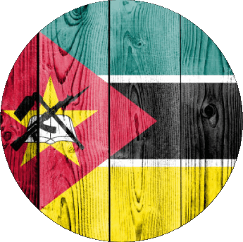 Rond Mozambique Africa Flags 