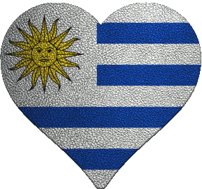 Herz Uruguay Amerika Fahnen 