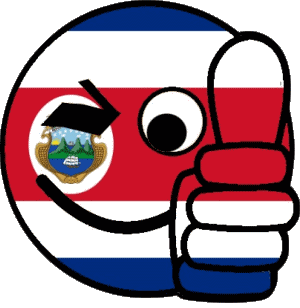Smiley - OK Costa Rica Amériques Drapeaux 