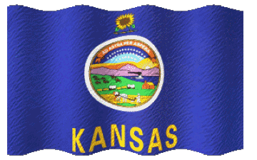 Sventola Kansas U.S.A - Stati America Bandiere 