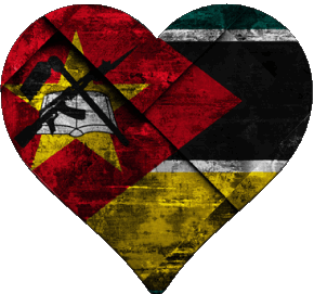 Cuore Mozambico Africa Bandiere 