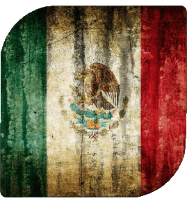 Quadrato Messico America Bandiere 