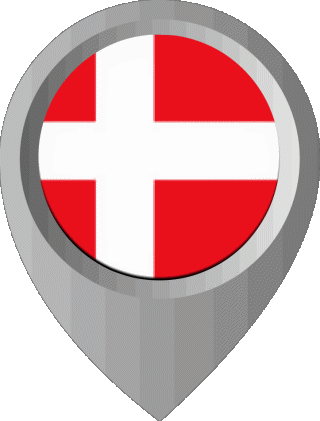 Location Pin Denmark Europe Flags 