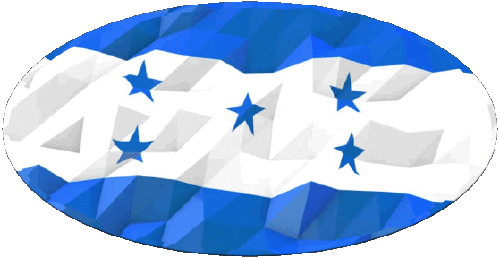 Ovale Honduras Amériques Drapeaux 