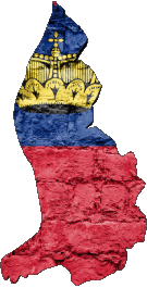 Map Liechtenstein Europe Flags 