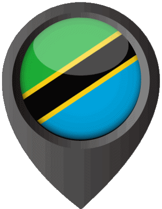 Location Pin Tanzania Africa Flags 