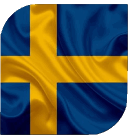 Square Sweden Europe Flags 