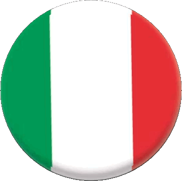 Rond National Italie Europe Drapeaux 
