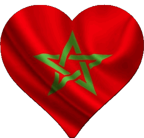 Corazón Marruecos África Banderas 