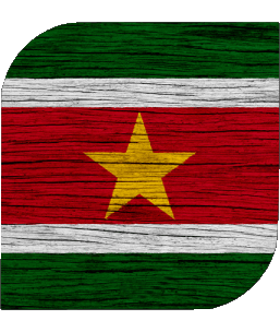 Square Suriname America Flags 