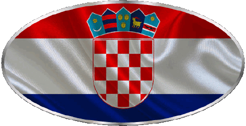 Oval Croacia Europa Banderas 