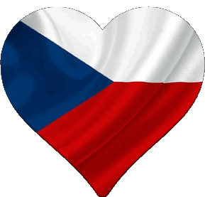Heart Czech Republic Europe Flags 