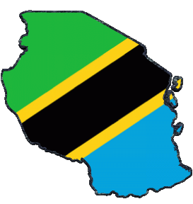 Carte Tanzanie Afrique Drapeaux 