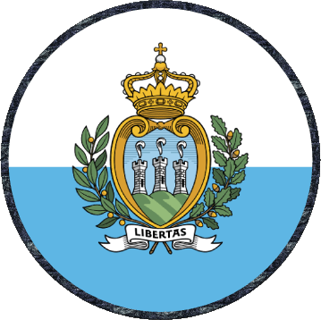 Round San Marino Europe Flags 