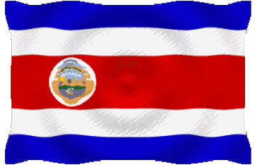 Ondulation Costa Rica Amériques Drapeaux 