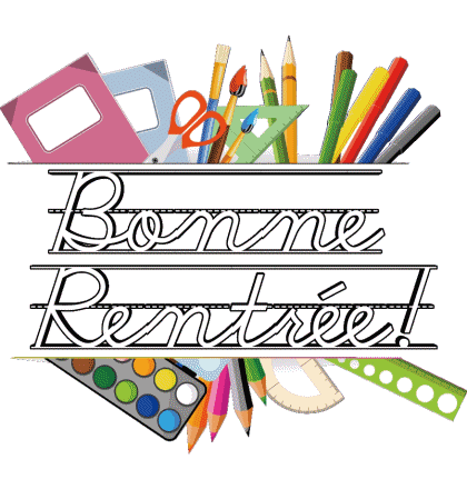 013 Fondo transparente Bonne Rentrée Francés Mensajes 