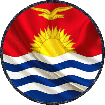 Rond Kiribati Océanie Drapeaux 