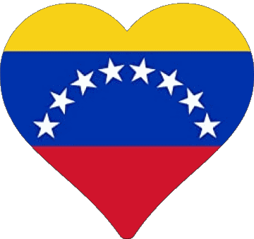 Heart Venezuela America Flags 