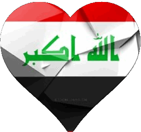 Coeur Iraq Asie Drapeaux 