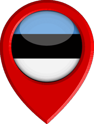 Location Pin Estonia Europe Flags 