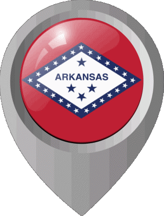 Epingle de Localisation Arkansas U.S.A - Etats Amériques Drapeaux 