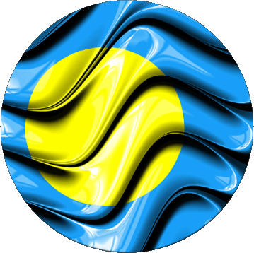 Rond Palaos Océanie Drapeaux 