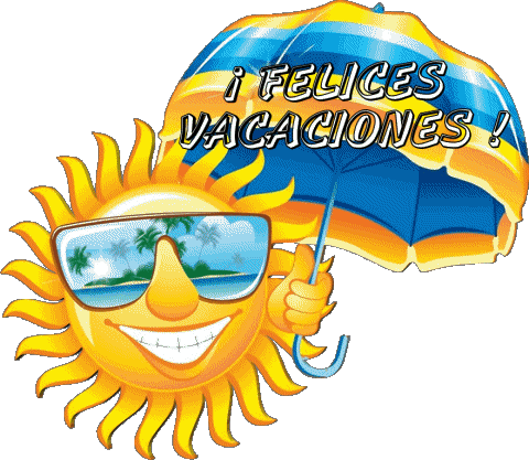 15 Fondo transparente Felices Vacaciones Español Mensajes 