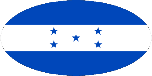 Ovale Honduras Amériques Drapeaux 