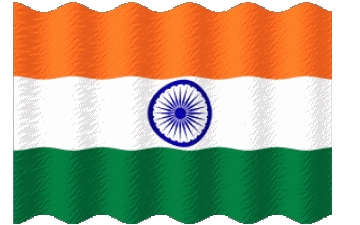 Waving India Asia Flags 