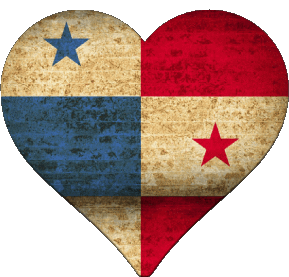 Cuore Panama America Bandiere 