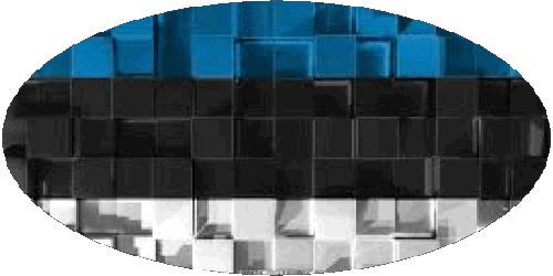 Ovale Estonia Europa Bandiere 
