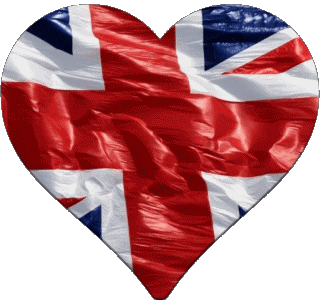 Heart UK Europe Flags 