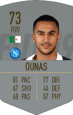 Adam Ounas Algérie F I F A - Joueurs Cartes Jeux Vidéo Multi Média 