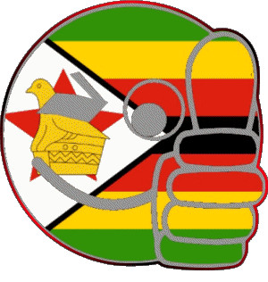Smiley - OK Zimbabwe Africa Flags 