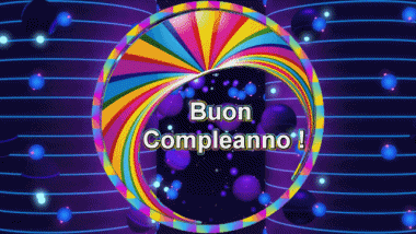003 Animierter Hintergrund Astratto - Geometrico Buon Compleanno Italienisch Nachrichten 