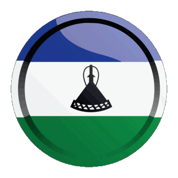 Rond - Anneaux Lesotho Afrique Drapeaux 