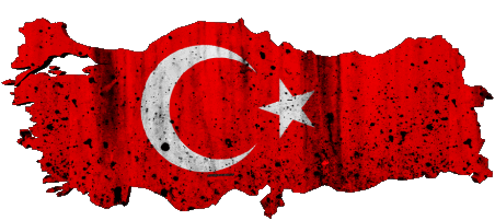 Mapa Turquía Asia Banderas 