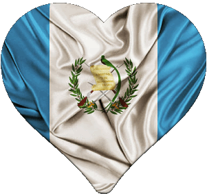 Corazón Guatemala América Banderas 