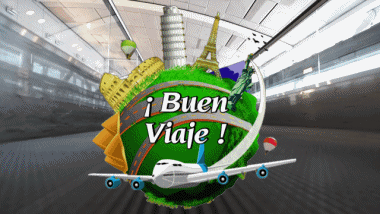 003 Animated Background Buen Viaje Spanish Messages 