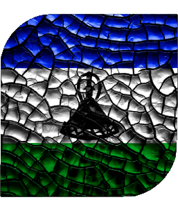 Quadrato Lesotho Africa Bandiere 