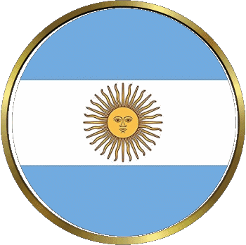 Rund - Ringe Argentinien Amerika Fahnen 