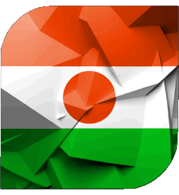 Square Niger Africa Flags 